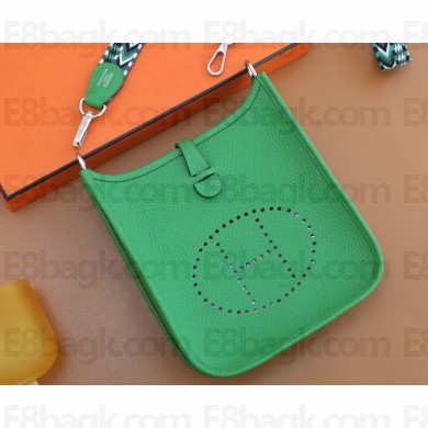 Hermes III TPM Evelyne Bag In Original Togo Leather with Gold/Silver Hardware bambou(Full Handmade)