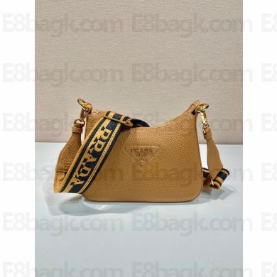PRADA Leather shoulder bag 1bh193 tan 2023