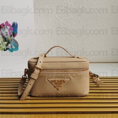 PRADA Leather mini-bag 1BH202 beige 2023