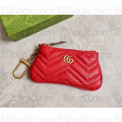 gucci red marmont key case 671722 2022
