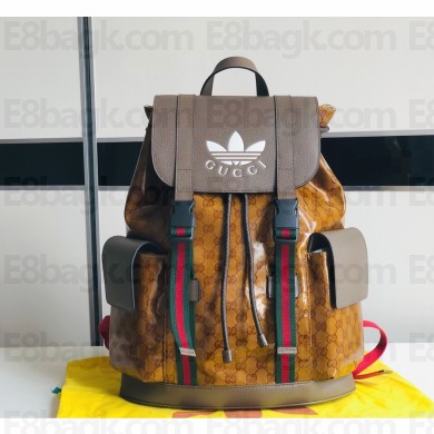 adidas x Gucci backpack beige and brown 495563 2022