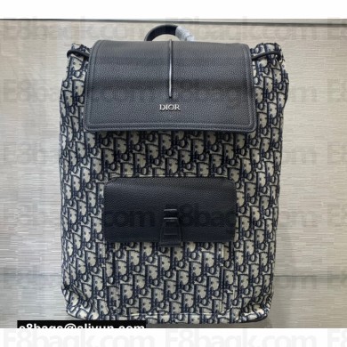 Dior Oblique Jacquard and Black Grained Calfskin Motion Backpack Bag 2022