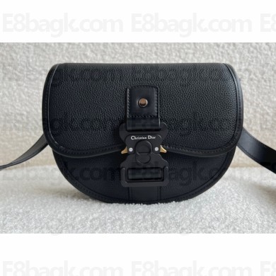 Dior Black Grained Calfskin Gallop Messenger Bag 2022