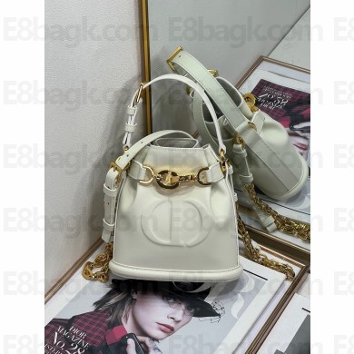 dior white CD-Embossed Calfskin small C'est Bag 2023