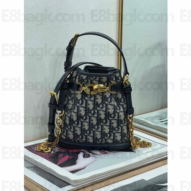 dior Blue Dior Oblique Jacquard small C'est Bag 2023