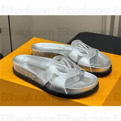 Louis Vuitton Isola Flat Comfort Mule silver 2024