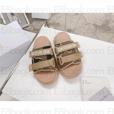 dior apricot Camouflage Technical Fabric D-Wander Slide 2021