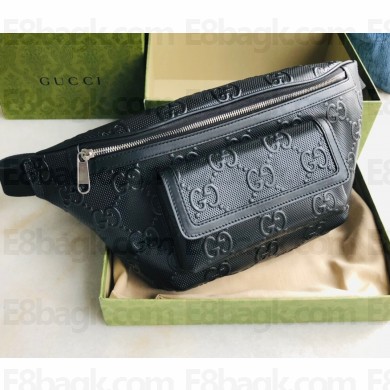 gucci GG embossed belt bag black 645093 2021