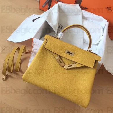 Hermes Kelly 28cm/32cm Bag In Original togo Leather With Gold/Sliver Hardware Cumin