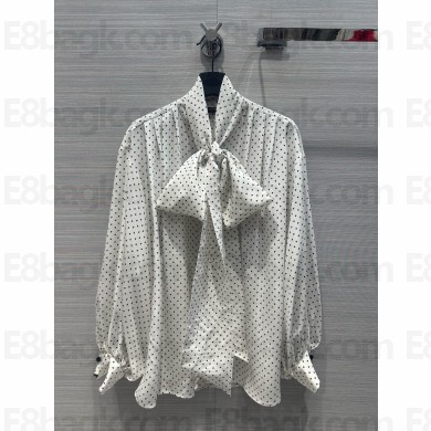 BALMAIN cream Silk shirt 2024