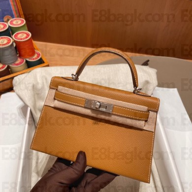 Hermes Mini Kelly II Handbag gold original epsom leather