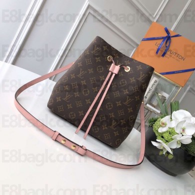 louis vuitton Monogram canvas NéoNoé MM bucket bag PINK