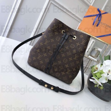 louis vuitton Monogram canvas NéoNoé MM bucket bag BLACK