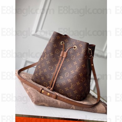 louis vuitton Monogram canvas NéoNoé MM bucket bag caramel