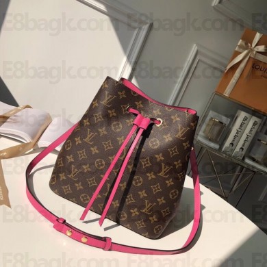 louis vuitton Monogram canvas NéoNoé MM bucket bag FUCHSIA