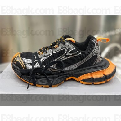 Balenciaga 3XL Sneaker in black, orange and grey mesh and polyurethane 2024
