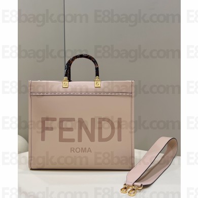 Fendi Sunshine Medium PALE PINK leather shopper 2022