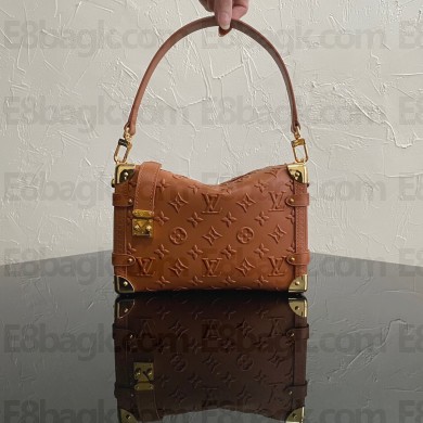 Louis Vuitton Calfskin Side Trunk Bag M21741 tan