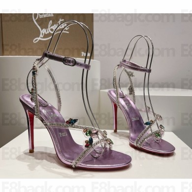 Christian Louboutin Joli Queen Diamond Sandals in purple heel 9.5cm 2024
