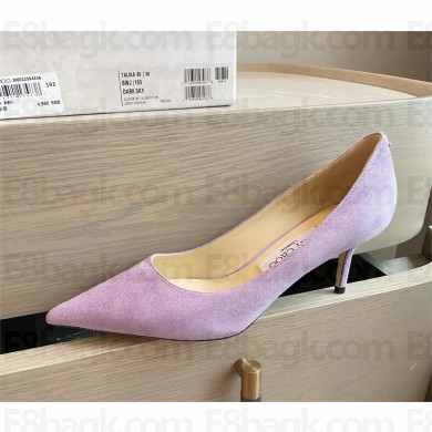 Jimmy Choo Heel 6.5cm Love Pointy Toe Pumps suede purple