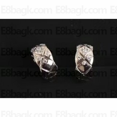 Chanel Coco Crush Earrings With Diamonds Silver