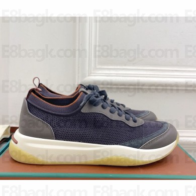 Loro Piana Men's Round-Toe Lace-Up Sneakers 03-2024