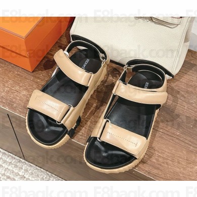 Hermes Junior sandal in beige calfskin 2024