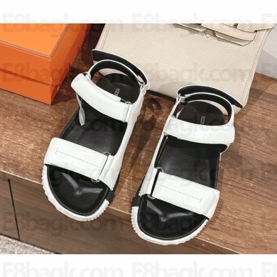 Hermes Junior sandal in white calfskin 2024