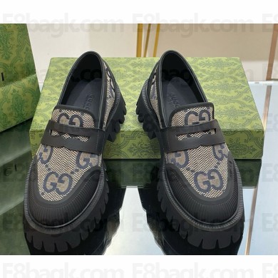 Gucci women/men platform loafer GG canvas 02-2024 