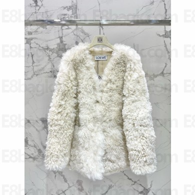 LOEWE jacket in shearling white 2024