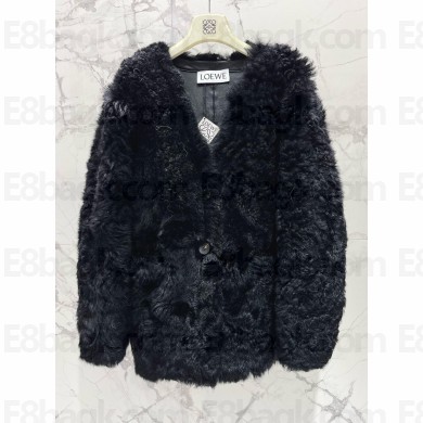 LOEWE jacket in shearling black 2024