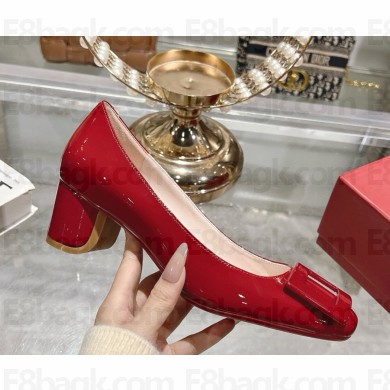 Roger Vivier Pumps with Lacquered buckle in patent leather red 2025