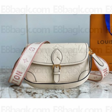 louis vuitton Diane satchel bag in Monogram Empreinte leather M46388 creme 2023
