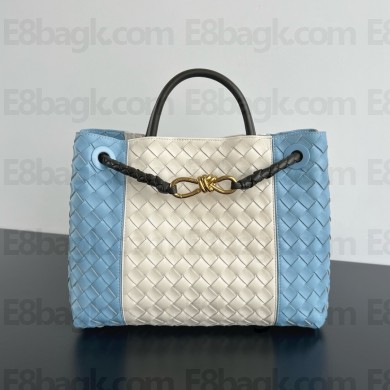 Bottega Veneta Medium Andiamo Top Handle Bag 796592 white/blue 2024