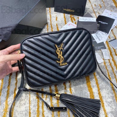 SAINT LAURENT MONOGRAM LOU CAMERA BAG 520534 black/gold(ORIGINAL QUALITY)