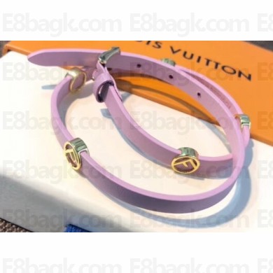 Fendi F Is Fendi Bracelet/Choker Necklace Pink with Adjustable Buckle