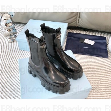 Prada brushed leather booties 1U251N Black 2023