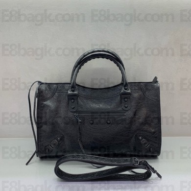 BALENCIAGA Le City Bag Medium in Black calfskin with black hardware 2025