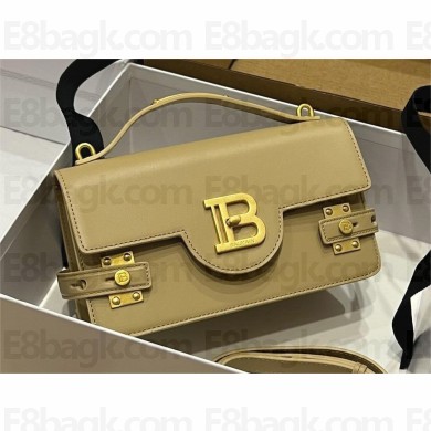balmain b-buzz 24 shoulder bag in smooth leather beige 2024