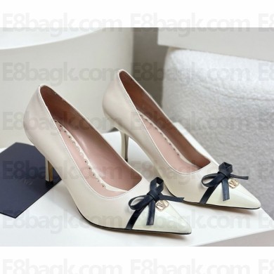Valentino Garavani heel 8cm VLOGO SIGNAI pumps calfskin with bow white 2025