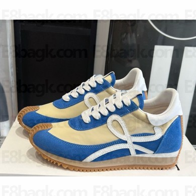 Loewe women/men Flow Runner in nylon and suede 01c-2025