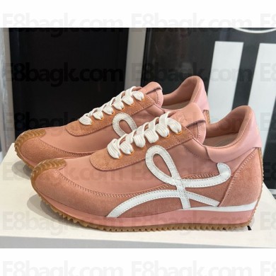 Loewe women/men Flow Runner in nylon and suede 04c-2025