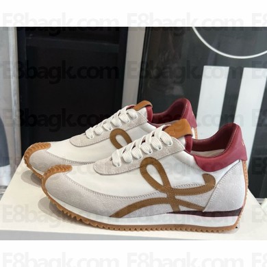 Loewe women/men Flow Runner in nylon and suede 07c-2025