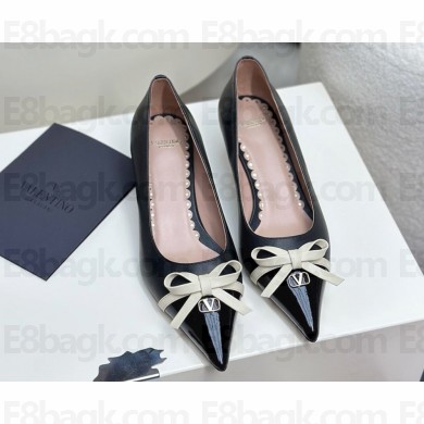 Valentino Garavani heel 4cm VLOGO SIGNAI pumps calfskin with bow black 2025