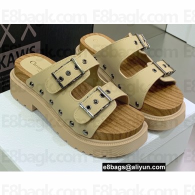 Dior Diorquake Strap Sandals in Calfskin Beige 2022