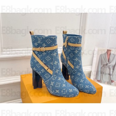 Louis Vuitton LV Remix Silhouette Ankle Boot in blue heel 10cm 2024