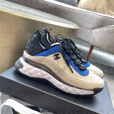 chanel suede calfskin&fabric sneakers 10 2023