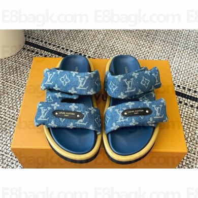 Louis Vuitton Pool Pillow Comfort Mule1AHMKL blue denim 2025