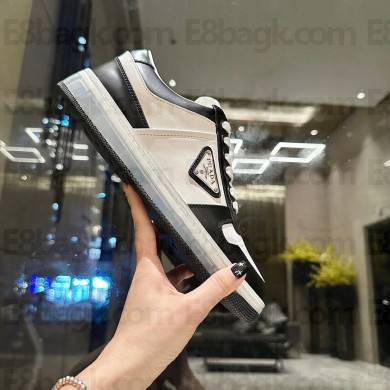 Prada Downtown Leather Sneakers White/black 2023