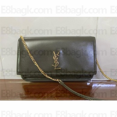 Saint laurent cassandre phone holder in smooth leather light musk 2025 (original quality)